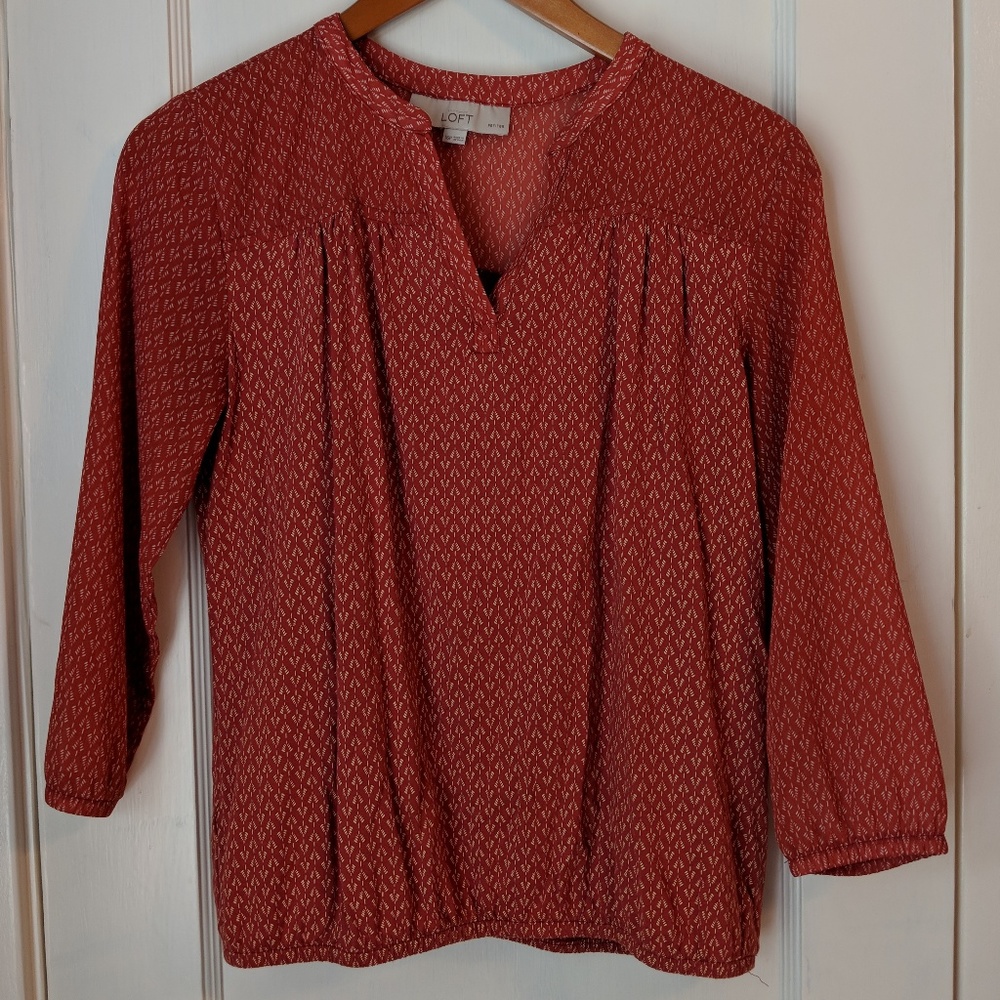 🏵️Clearance 🌼 LOFT orange boho top